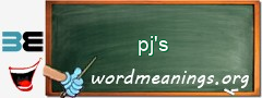 WordMeaning blackboard for pj's